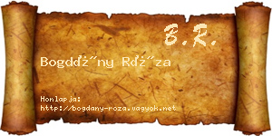 Bogdány Róza névjegykártya
