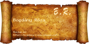Bogdány Róza névjegykártya